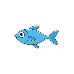 Fototapeta premium vector illustration of cartoon fish