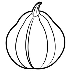 Chayote line art vector