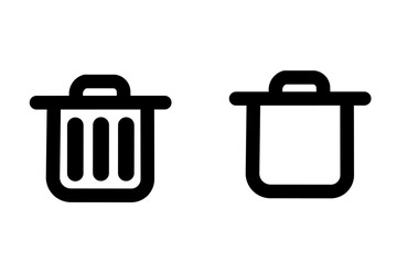 trash can icon, delete illustration, throw away illustration. Clean it icon.