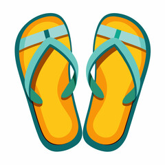 Simple Sandals Vector on White