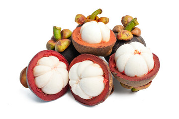The Photo of mangosteen, which is known as the queen of fruits in Thailand.