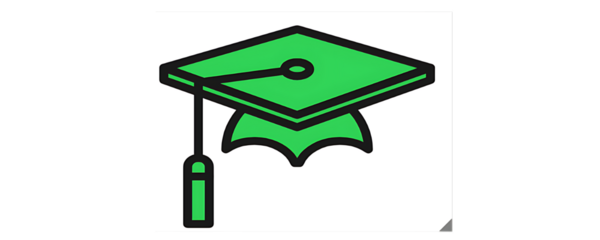 Green Graduation Cap Icon Illustration Line Art graduation hat