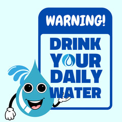 Warning! drink water 01