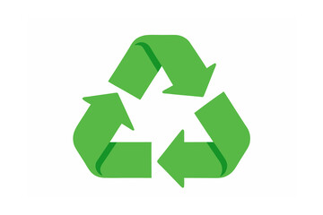 Obraz premium recycle symbol on green background