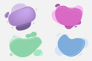 Colorful Abstract Fluid Shapes for Modern Design and Backgrounds