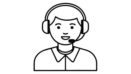 customer service representative man icon