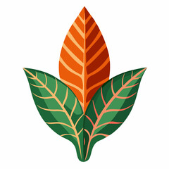 Simple Croton Vector on White © Motin