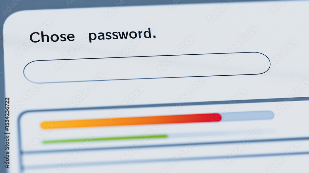 Poster password entry prompt: a close-up of a password entry field with a progress bar, emphasizing data pr