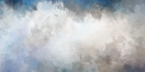 Fototapeta premium Abstract cloudy sky background. Abstract colorful watercolor background. Vintage style. Hand painted texture. creative blur, smoky ,dark color splash design. cement wall with scratches and cracks. 3D