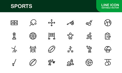 Premium Sports Icon Designs - Stylish and Functional for Websites, Apps, and Sports Marketing. Professional icon set