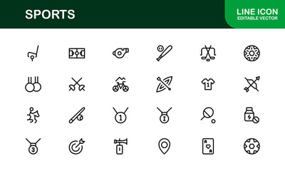 Premium Sports Icon Designs - Stylish and Functional for Websites, Apps, and Sports Marketing. Professional icon set