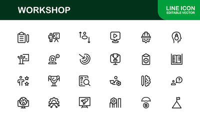 Creative Workshop Icon Set - Premium Editable icons for Tools, Maintenance, and Do-It-Yourself-Themed Projects