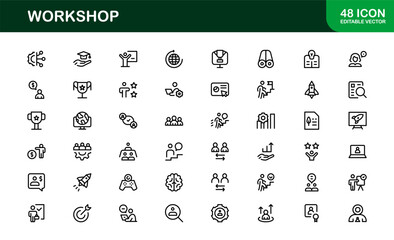 Creative Workshop Icon Set - Premium Editable icons for Tools, Maintenance, and Do-It-Yourself-Themed Projects