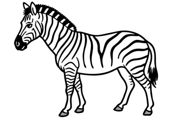 Zebra Motion Line Art