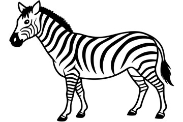 Zebra Motion Line Art