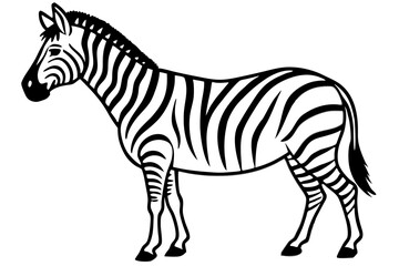 Zebra Motion Line Art