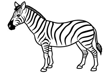 Zebra Motion Line Art