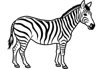 Zebra Motion Line Art