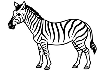 Zebra Motion Line Art
