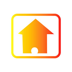 home gradient icon on a white background