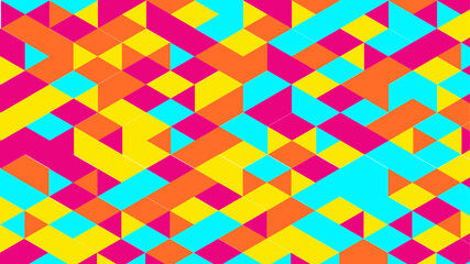 Abstract colorful seamless geometric pattern polygon mosaic vector background illustration. Modern geometric abstract seamless pattern vector background. Ornagte low poly background design.