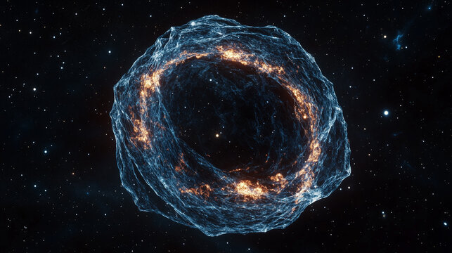 Mysterious pulsating cosmic object in a starry galaxy, revealing the wonders of astronomical discovery