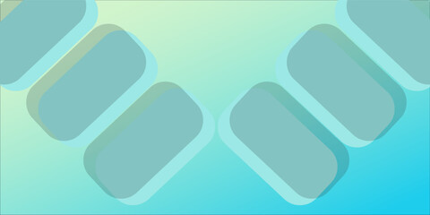 Minimal abstract background. Banner design with blue and green color gradation. Colorful and creative design.