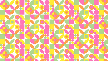 Abstract colorful seamless geometric pattern polygon mosaic vector background illustration. Modern geometric abstract seamless pattern vector background. Ornagte low poly background design.