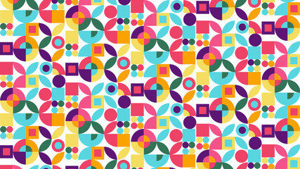 Abstract colorful seamless geometric pattern polygon mosaic vector background illustration. Modern geometric abstract seamless pattern vector background. Ornagte low poly background design.
