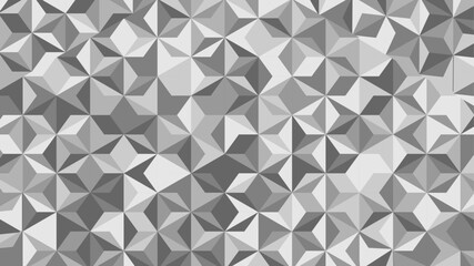 Abstract gray seamless geometric pattern polygon mosaic vector background illustration. Seamless black and white geometric pattern low-poly backdrop background. Black white triangle geometric pattern
