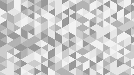 Abstract gray seamless geometric pattern polygon mosaic vector background illustration. Seamless black and white geometric pattern low-poly backdrop background. Black white triangle geometric pattern
