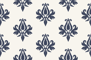 Ethnic abstract ikat art. Seamless pattern in tribal, folk embroidery, and Mexican style. Aztec geometric art ornament print.Design for carpet, wallpaper, clothing, wrapping, fabric, cover, textile