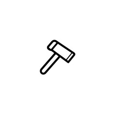 Hammer icon representing hand tool for construction repair 