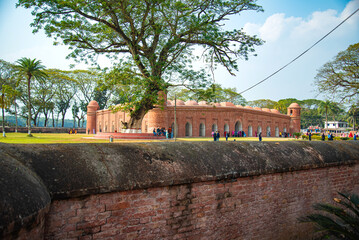 The Sixty Dome Mosque in Bagerhat. Also known as Shat gombuj mosjid. Khulna Division, Bangladesh