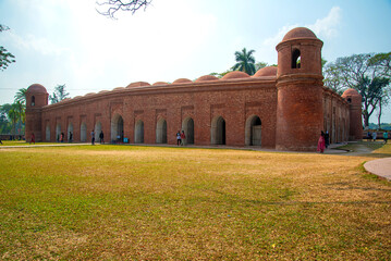 The Sixty Dome Mosque in Bagerhat, Bangladesh. A UNESCO World Heritage Site