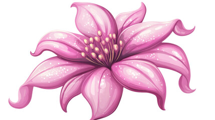 Blossom in Pink cartoon Vector Illustration on white background 