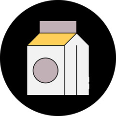 Tetra pack single icon vector illustration