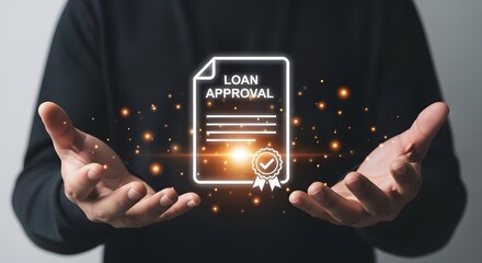 Approved Loan Document Held in Hands Showing Financial Success and Business Growth