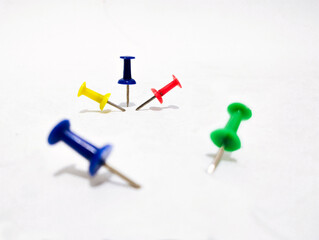 colorful push pins