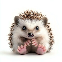 Cute animal illustration featuring squirrel, alpaca, hedgehog and turtle