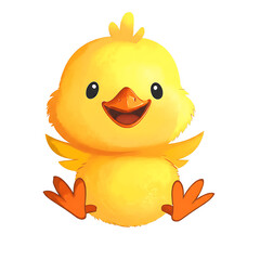 Cute Yellow Chick Illustration