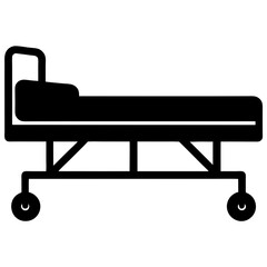 a hospital bed with side rails and wheels minimalist style
