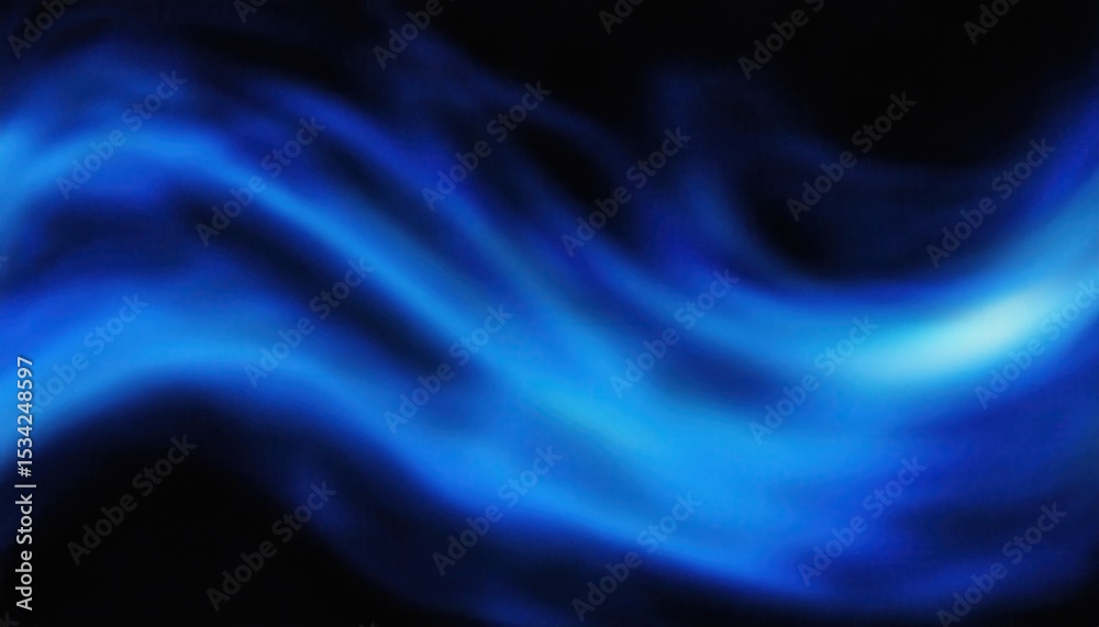 Aufkleber ethereal blue flame texture with smooth gradient flow on black background ideal for sci-fi design, digital artwork, branding asset, or abstract wallpaper

