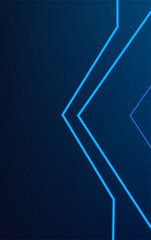 Digital lines shape with dark blue and black background