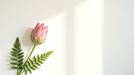 Graceful Protea on White