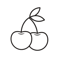 cherry-fruit-icon-out-line-vector-on-white-backgro.eps