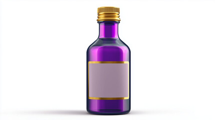 Lavender Essential Oil Packaging Design on White