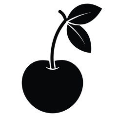 cherry-fruit-black-silhouette--on-white-background (1).eps