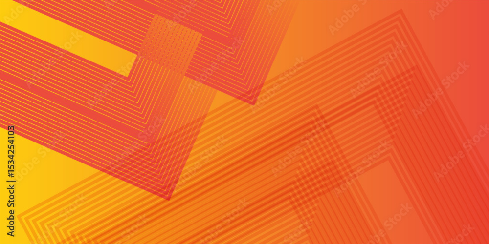 Poster orange abstract background with square shapes. geometric design elements. dynamic shapes. modern con
