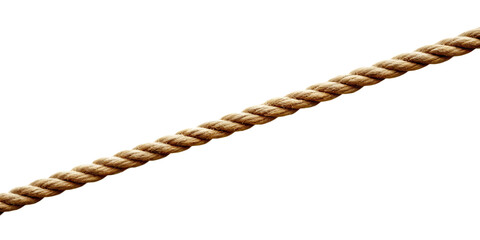 Strong twisted rope isolated on a white background png ai generated